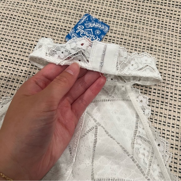 Free People White Lace Halter Bralette Bra - Picture 5 of 7